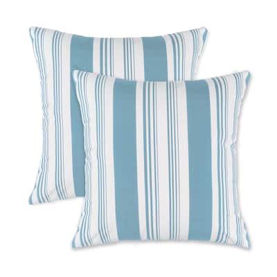 19” Square Outdoor/Indoor Zippered Pillow, (set of 2) By Austin Horn Classics