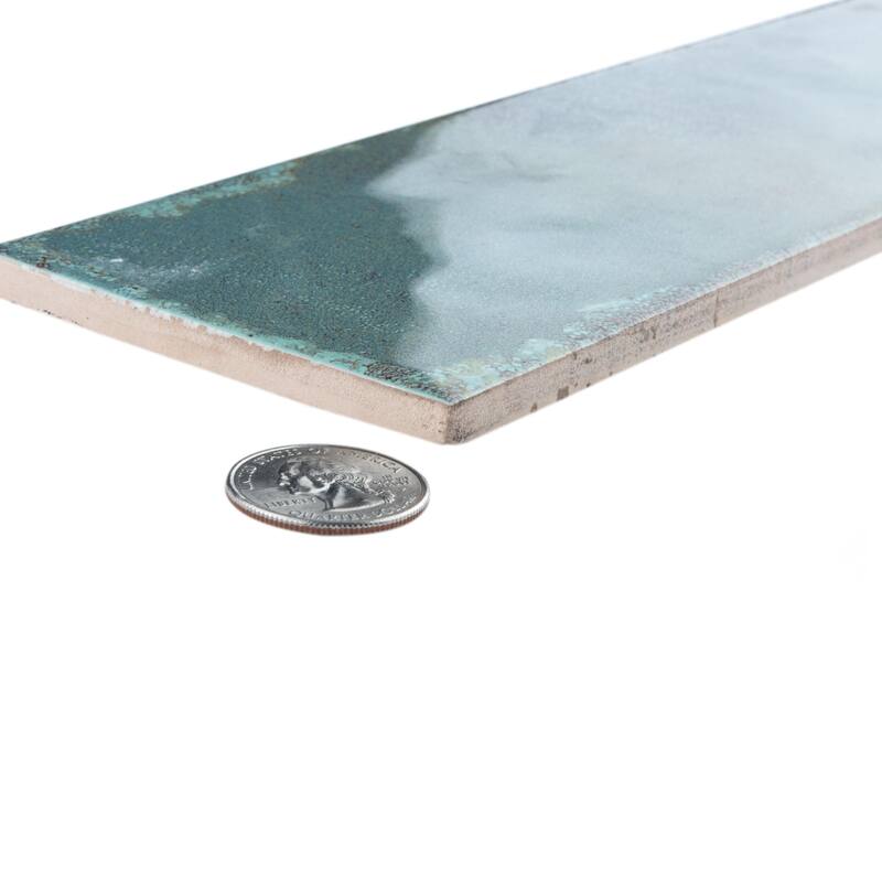 Merola Tile Luca Jade 3-1/8" x 12-3/8" Ceramic Wall Tile