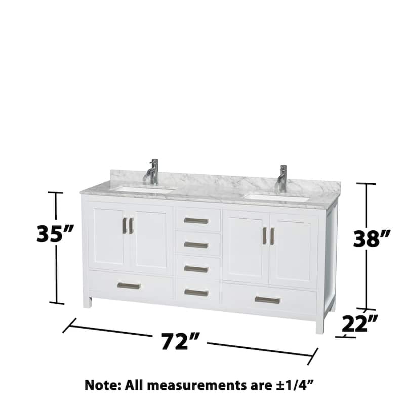 Wyndham Collection WCS141472DUNSM24 Sheffield 72" Freestanding Vanity