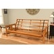 preview thumbnail 8 of 19, Butternut Finish Hardwood Queen-size Futon Set with Suede Mattress