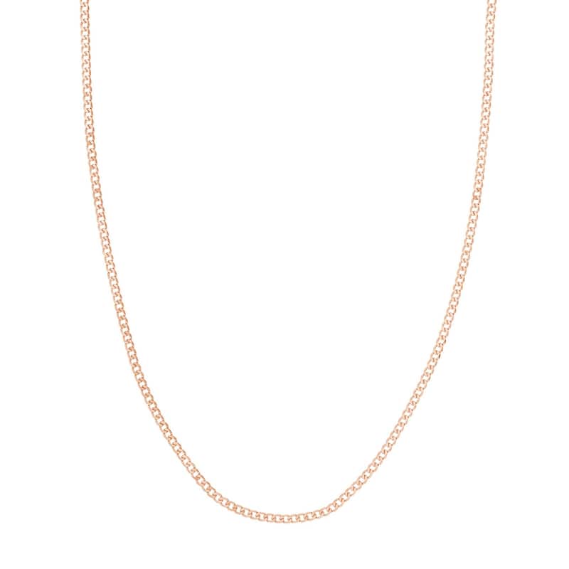 Curata 14k Yellow, Rose or White Gold 2.7mm Open Curb Chain Bracelet Lobster Lock Closure