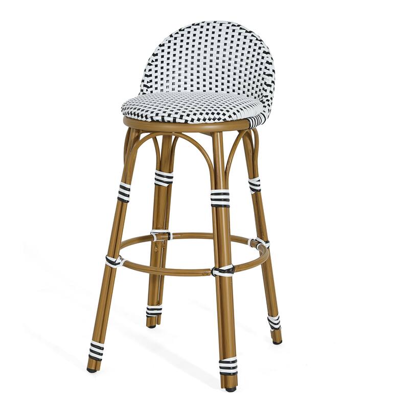 Scott Living Alura Outdoor Bar Stool Woven Wicker
