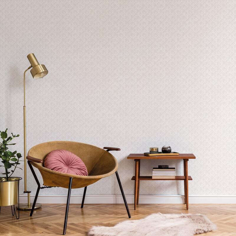 Galerie Wallcoverings TexStyle Collection Geometric Block Flock Non-woven Metallic Wallpaper Roll