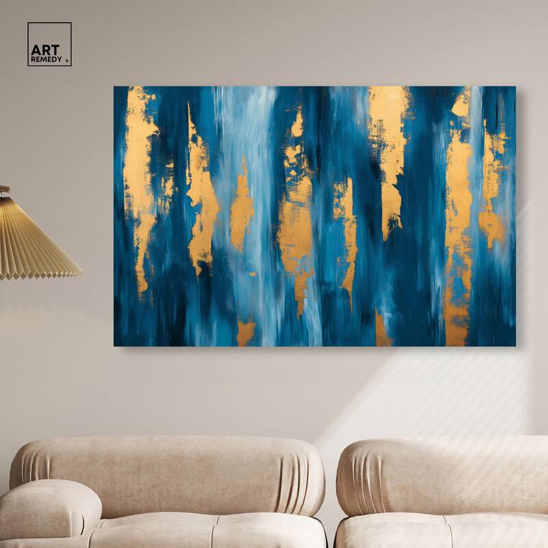 Dark Texture Golden Touch II Canvas by Art Remedy, Gallery Wrapped