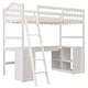 preview thumbnail 4 of 15, Multifunctional Twin Loft Bed with Storage Drawers, Bookshelves, Cabinet and Desk, Solid Wood Frame with Guardrails and Ladder