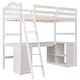 preview thumbnail 16 of 47, Twin size Loft Bed with Drawers, Cabinet, Shelves and Desk, White