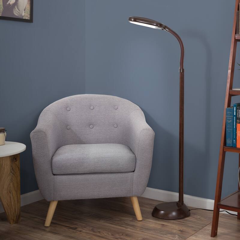 Adjustable Natural Daylight Floor Lamp with Bendable Neck