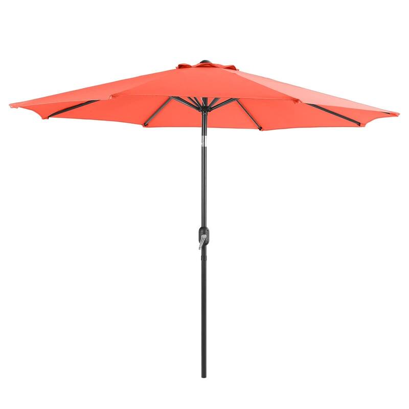 Sophia & William 9ft Outdoor Patio Umbrella with Push-button Tilt, Market Umbrella with 8 Ribs