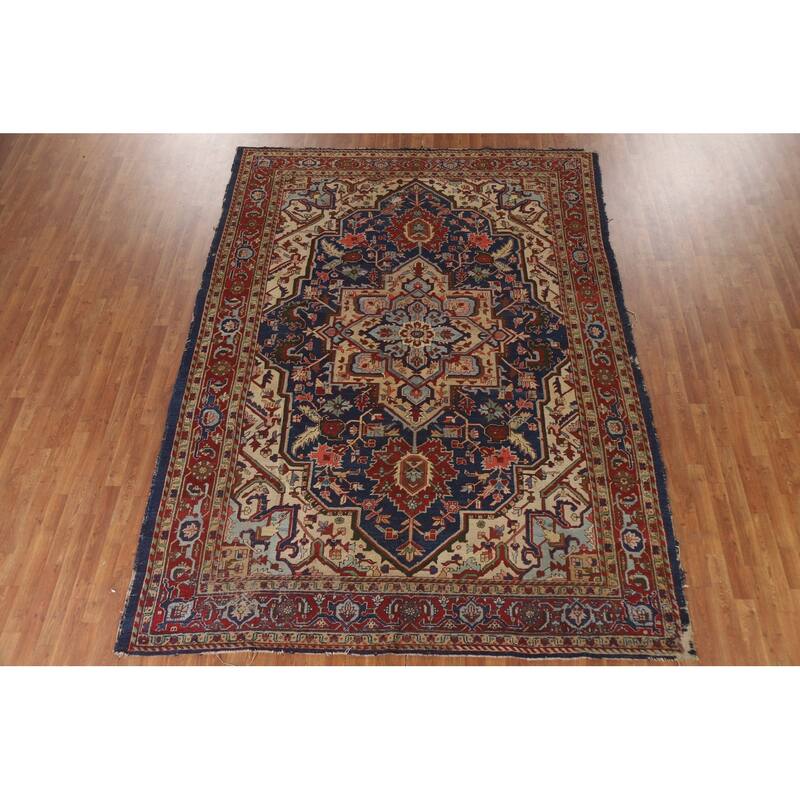 Tabriz Persian Antique Area Rug Hand-Knotted Wool Carpet - 8'1"x 10'10"