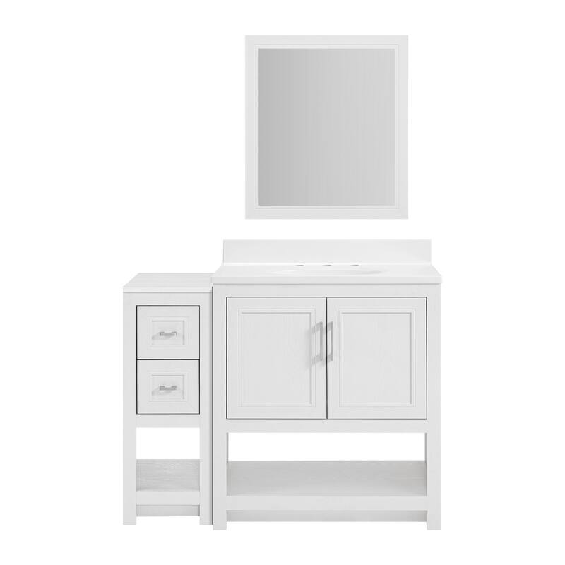 Blakely Vanity with Mirror and 12-inch Side Cabinet