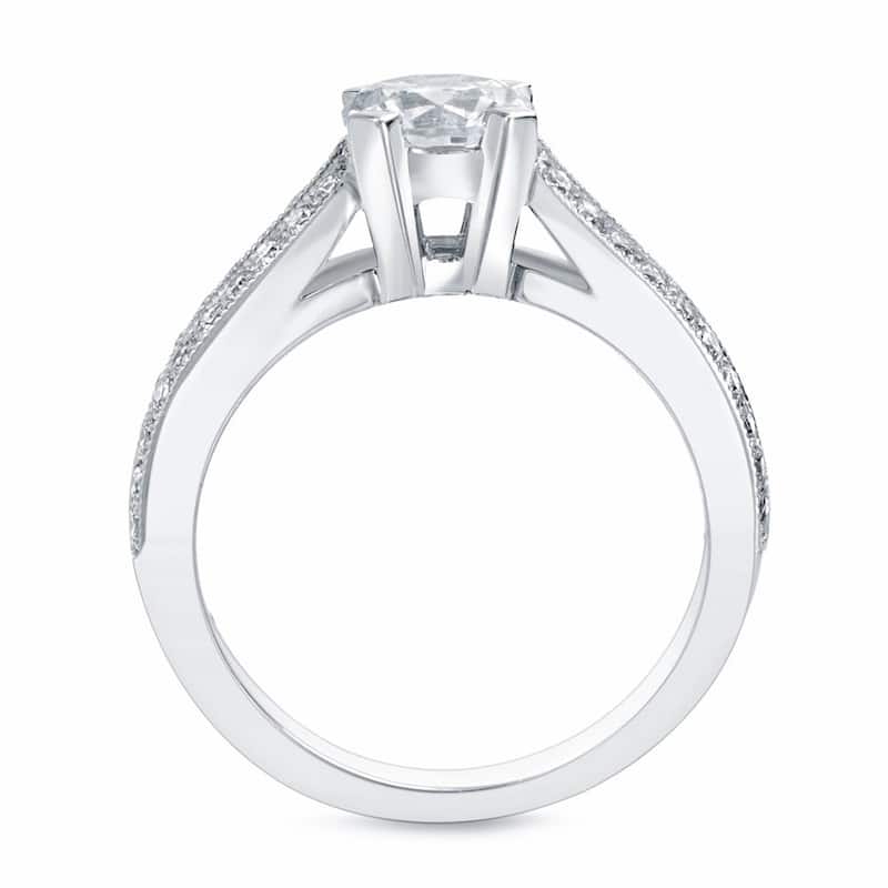 Auriya 14k Gold 1 1/4ctw Round Diamond Engagement Ring Certified (H-I. SI1-SI2)