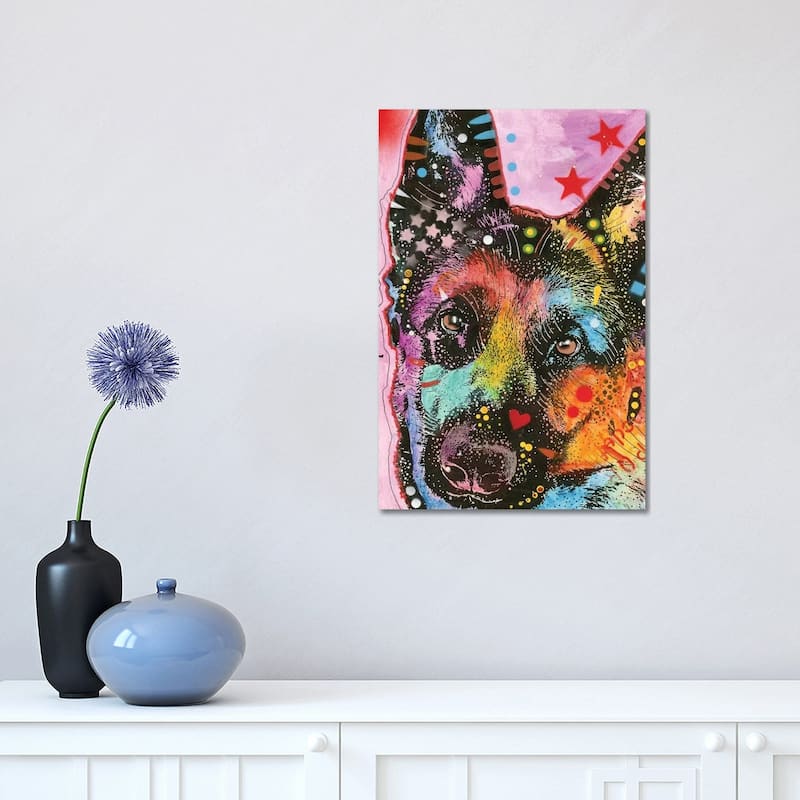 iCanvas "German Shepherd II" by Dean Russo Canvas Print - 18x12x1.5