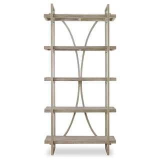 Uttermost 22902 Sway 42" Wide Metal and Wood Etagere Bookshelf