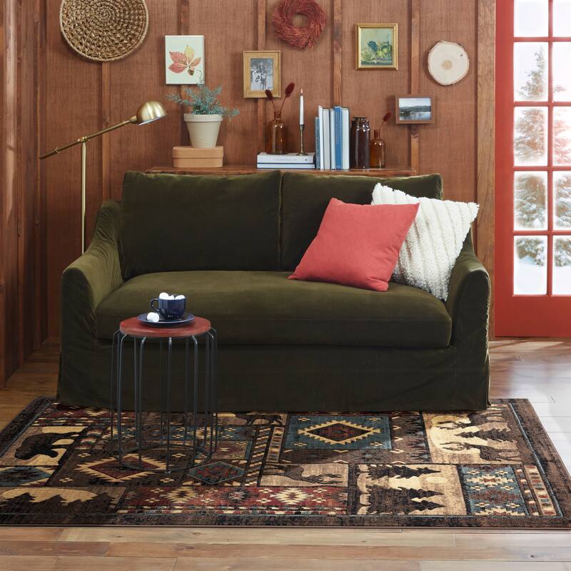Home Dynamix Buffalo Bear Rustic Area Rug - 1'8"x2'7"