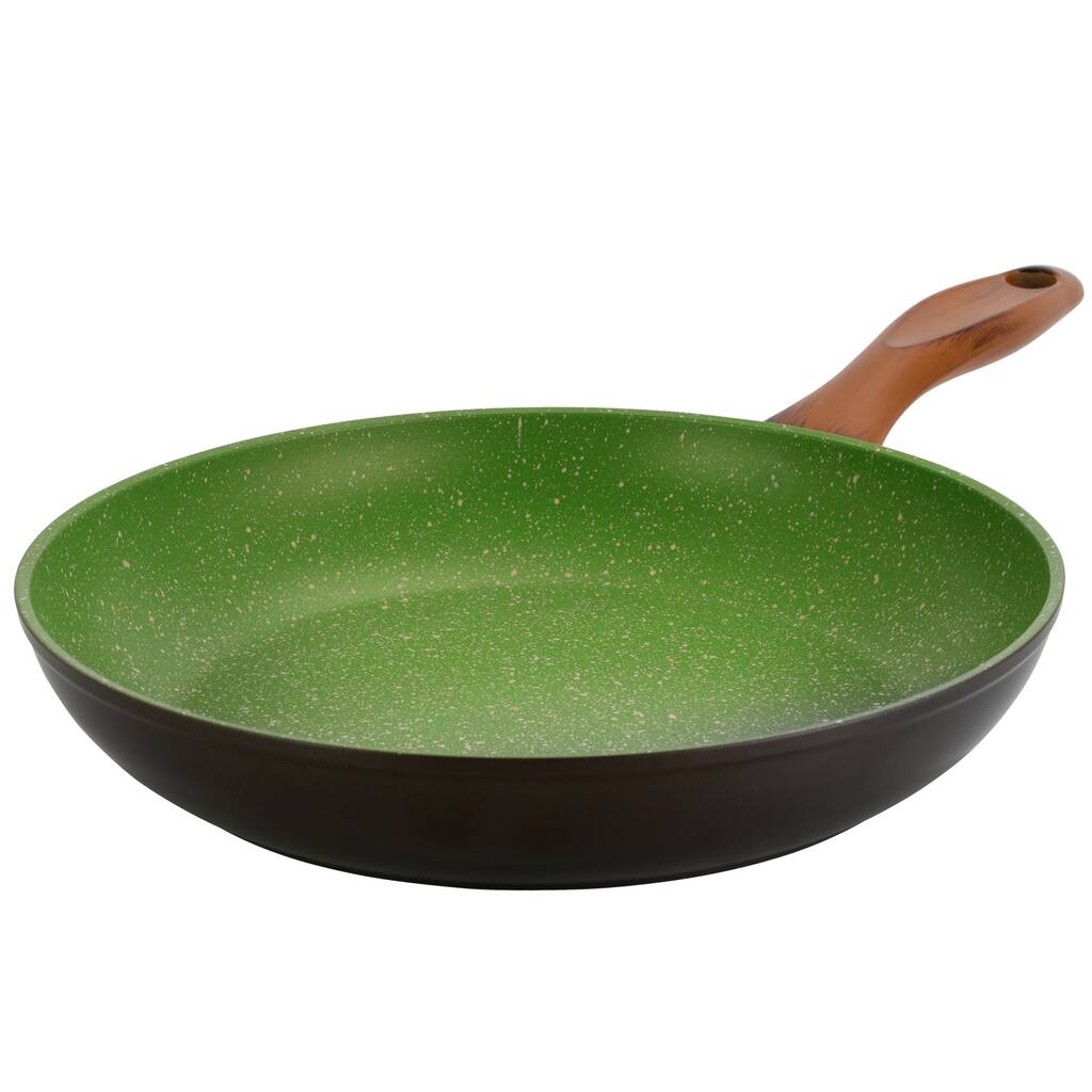 Gibson Cuisine Olivetti 12 Inch Aluminum Frying Pan in Brown