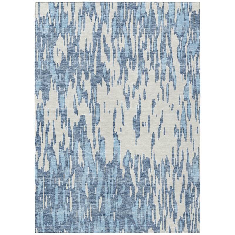 HomeRoots Abstract Transitional Rectangle Outdoor Rug