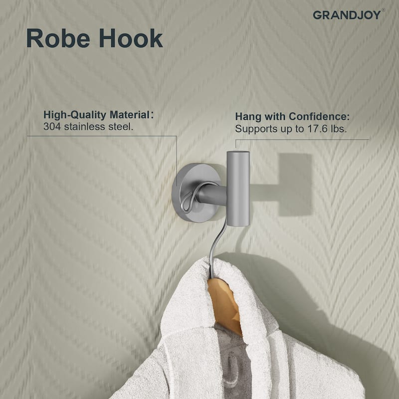 GRANDJOY 4-Piece Bath Towel Bar Rack Towel Holder Stainless Steel Hardware Set