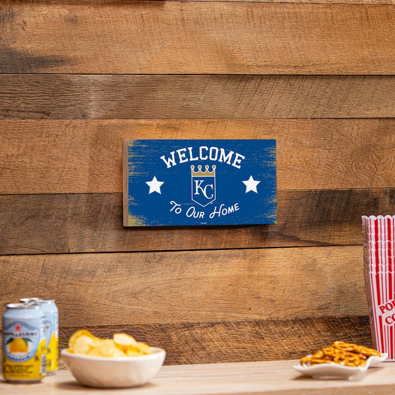 Kansas City Royals Wooden Door Decor Wall Sign - Multi-Color - 6 x 11