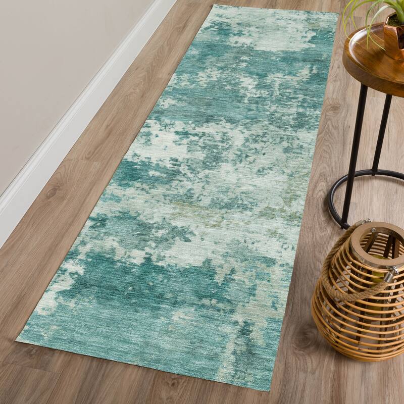 Machine Washable Indoor/ Outdoor Modern Jenna Chantille Rug