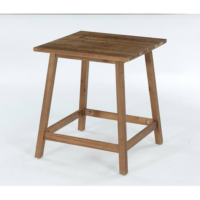 31.5-Inch Small Solid Wood Bar Table - Rustic Brown