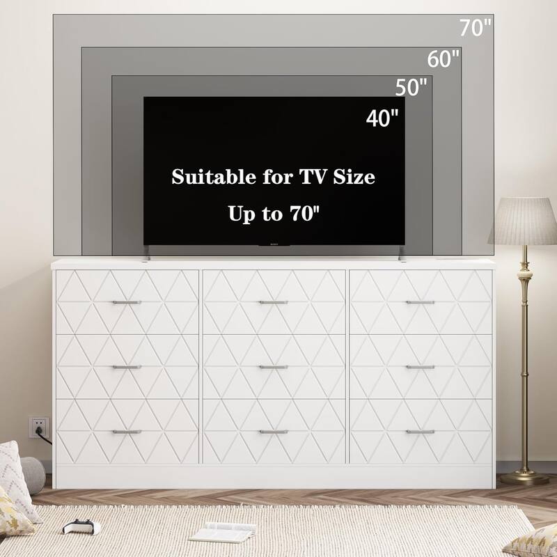 Wooden Dresser for Bedroom,Dresser for Bedroom with USB Power Outlet, Storage Organizer