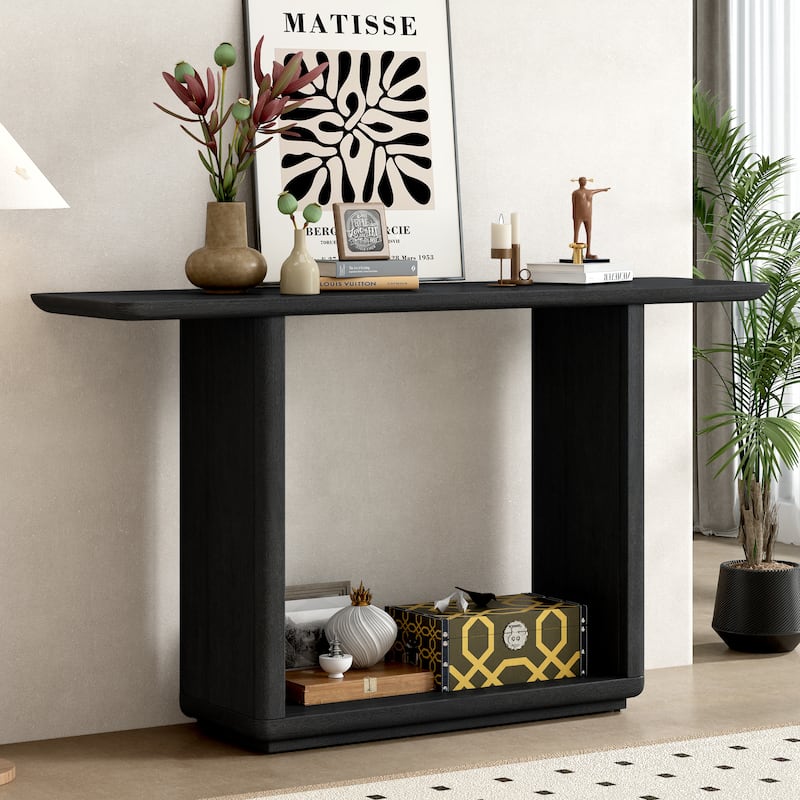 Minimalist Console Table with Curved Corners
