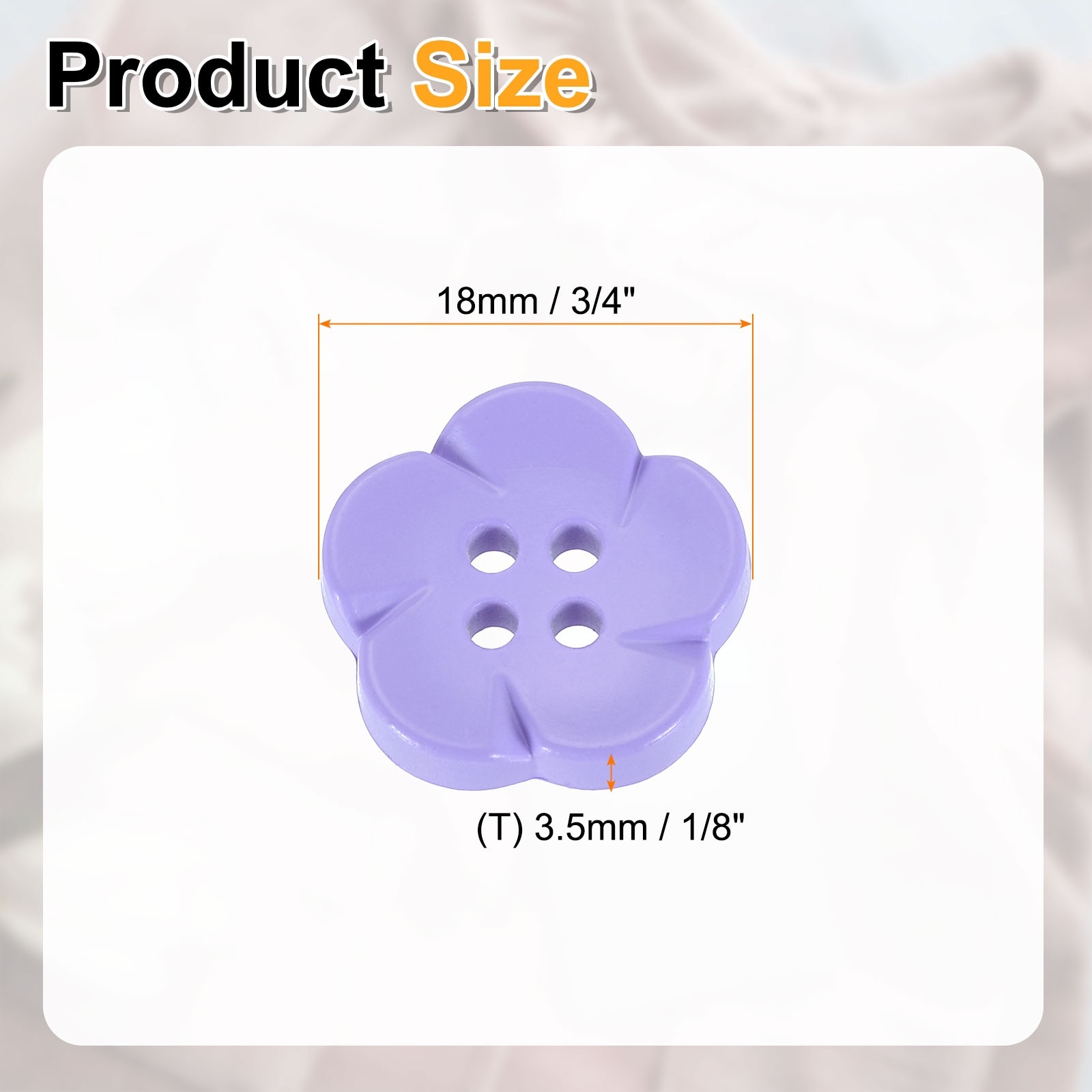 Flower Buttons Resin Sewing Decorative Buttons for Clothes