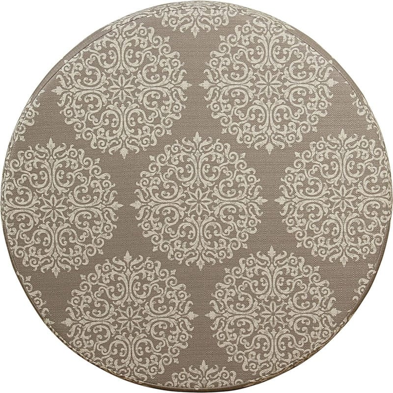 Upholstered Round Storage Ottoman Large