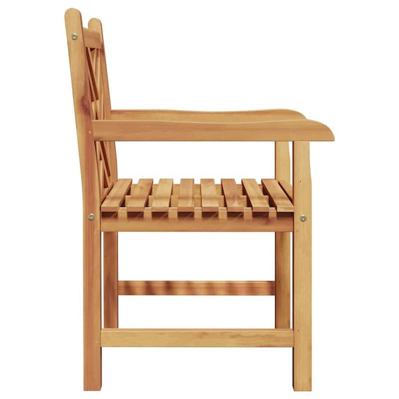 vidaXL Garden Chairs 2 pcs Brown 58 x 60 x 90 cm Solid teak wood - 58 x 60 x 90 cm