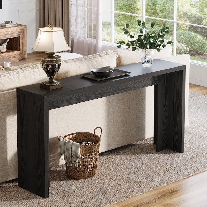 55.1-Inch Wood Long Console Table Sofa Table for Entryway Living Room