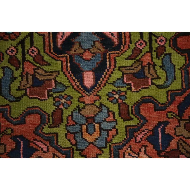 Hand Knotted Oriental 100% Wool Carpet Traditional Floral Oranges & Rust Lilian Runner Rug - 10' 6'' X 3' 3''