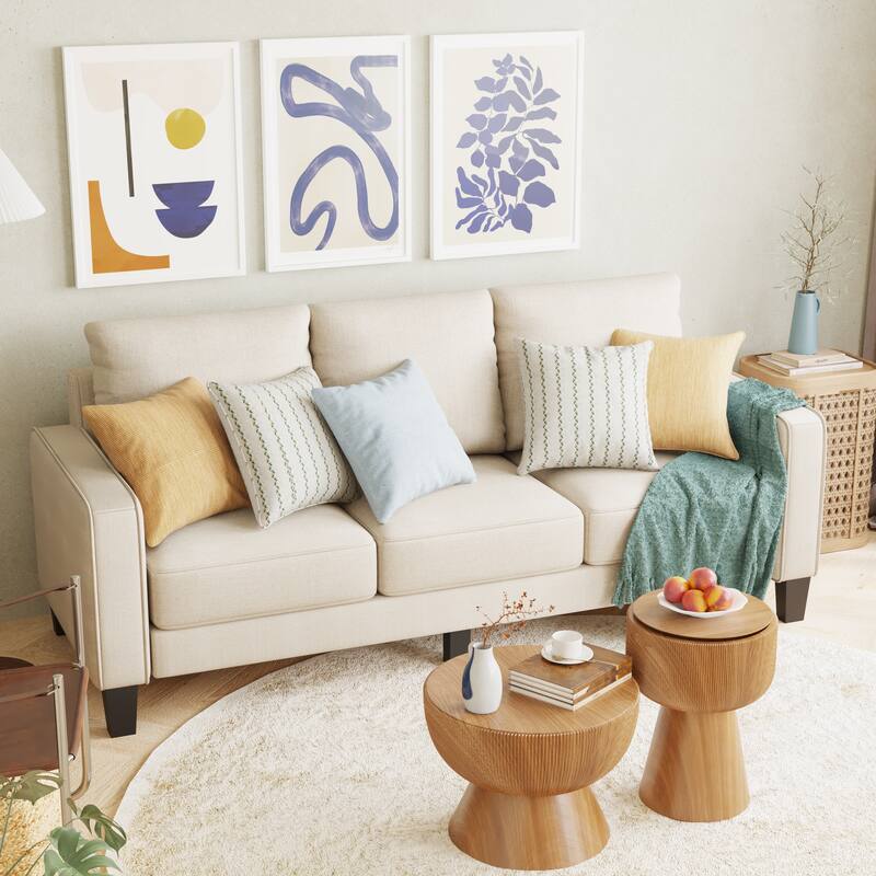 Modern 3 Seat Sofa With Storage For Living Room
