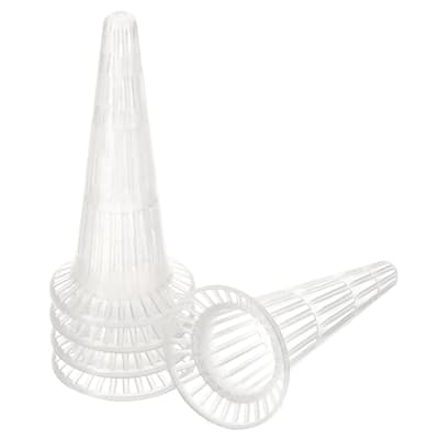 5pcs Cone-Shape Flowerpot Hole Mesh Pad Bottom Drainage Screen, Clear