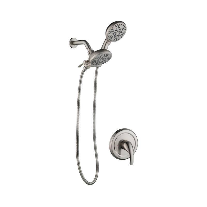 Pressure Balanced 7-Way Shower Head Combo, Hand Held Shower & Rain Shower Separately or Together with Rough-in Valve