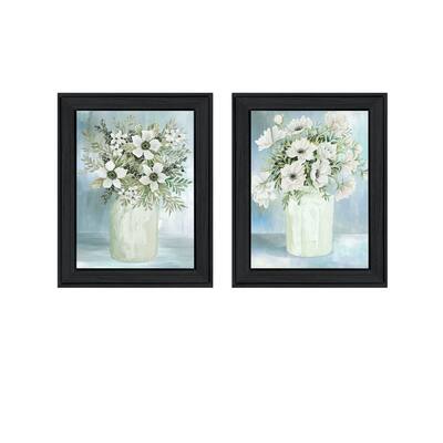 Trendy Decor 4U "Country Crock of Florals and Berries" Printed Framed Wall Art by Cindy Jacobs
