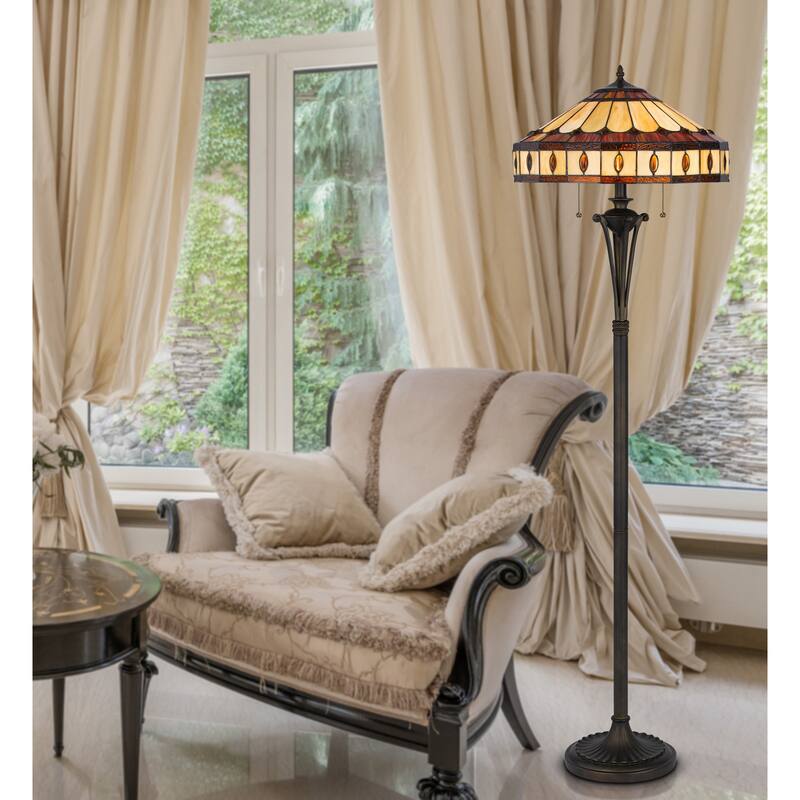 60W x 2 Tiffany floor lamp