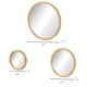 preview thumbnail 3 of 7, HOMCOM Set of 3 Wood Wall Mirror, Home Modern Round Mirror for Wall in Living Room, Bedroom