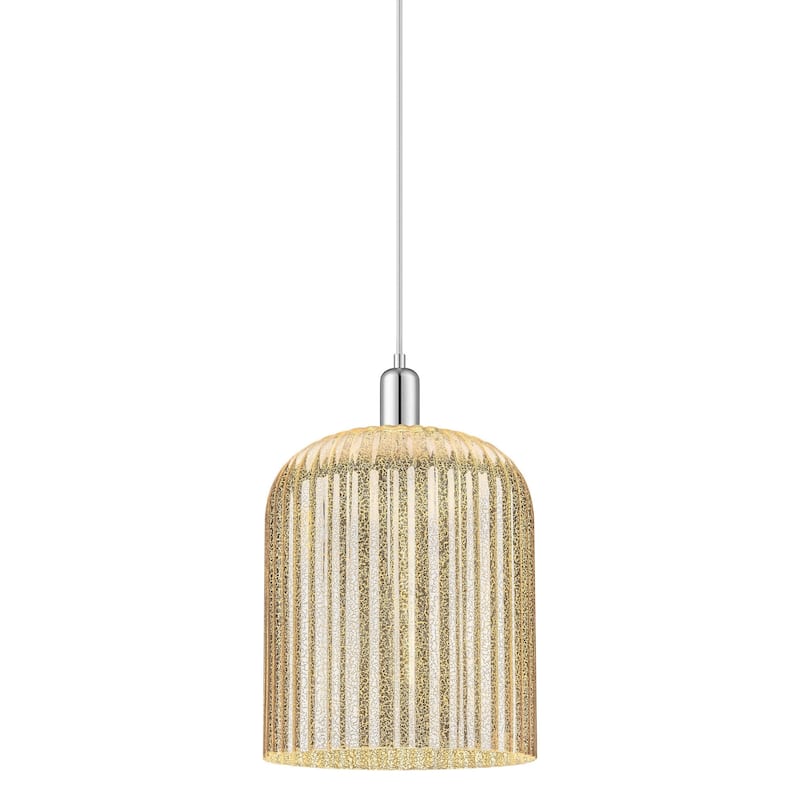 Innovations Lighting 716-1P-18-12 Bridal Veil Pendant Bridal Veil 12" - Polished Chrome / Mercury