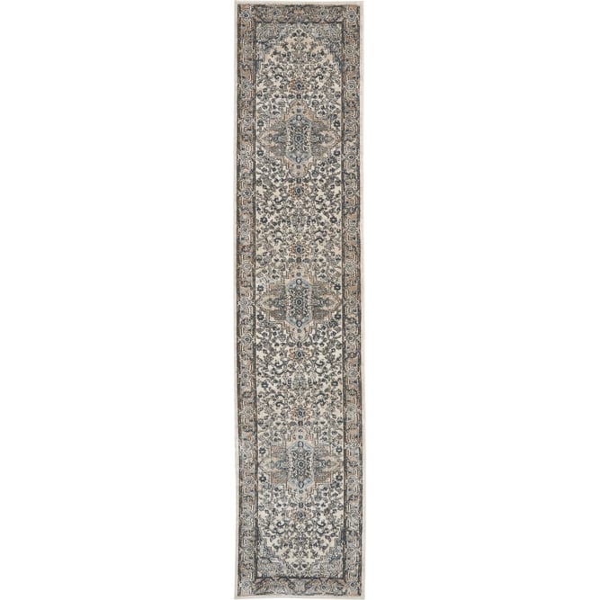Nourison Quarry Indoor only Persian Area Rug. - 2' 2" x 6' - Ivory/Grey