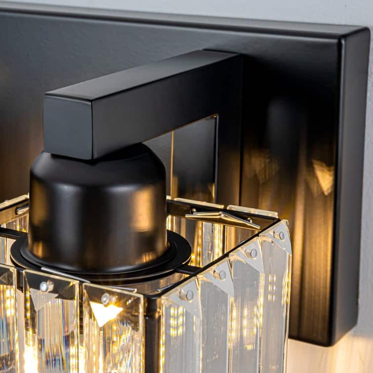 2/3/4/5 Light Bathroom Vanity Light Wall Sconce with Crystal Shade