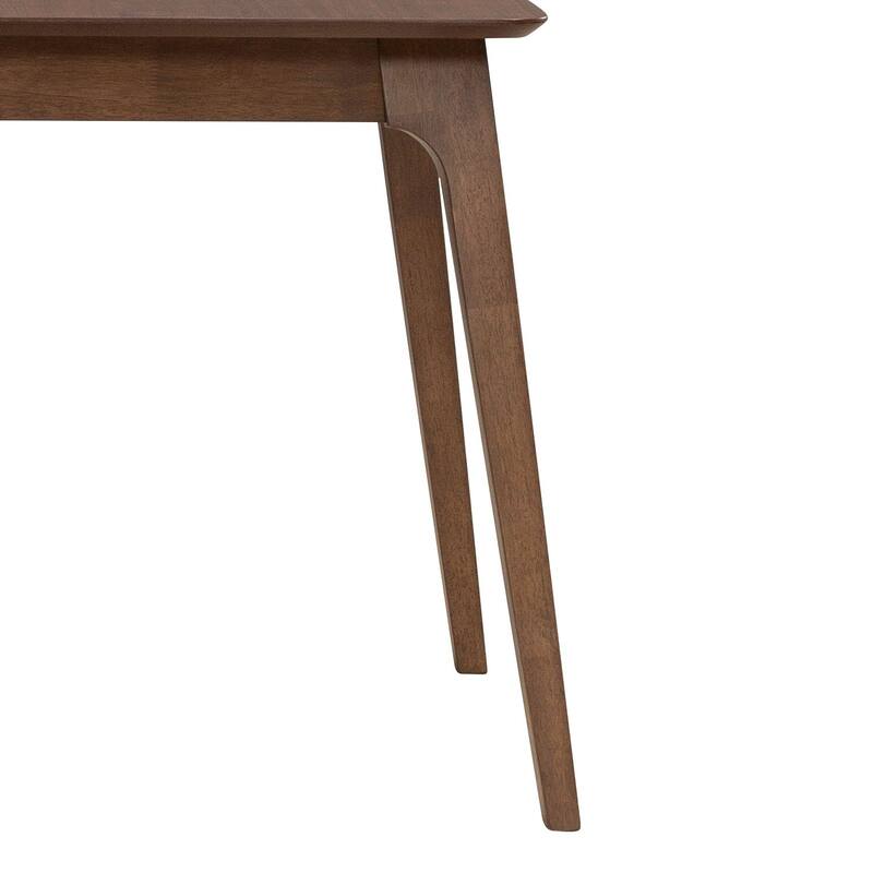 Space Savers Satin Walnut Rectangular Leg Table for Dining Room 75" - Width 36" x Depth 75" x Height 30"