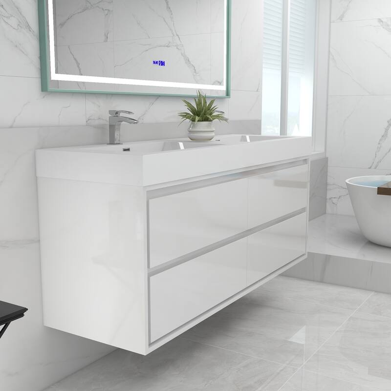 Morava 60" Floating Vanity with Double Sink - 60
