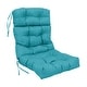 preview thumbnail 2 of 61, Multi-section Tufted Outdoor Seat/Back Chair Cushion (Multiple Sizes)