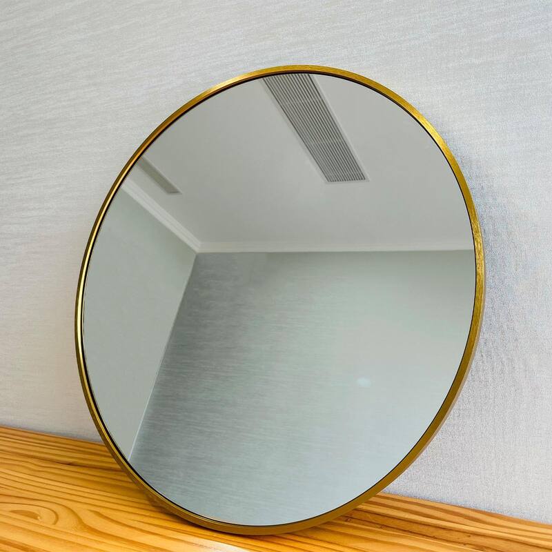 Gold Round Mirror 30 inch, Gold Round Mirror, Large Circle Mirror Gold