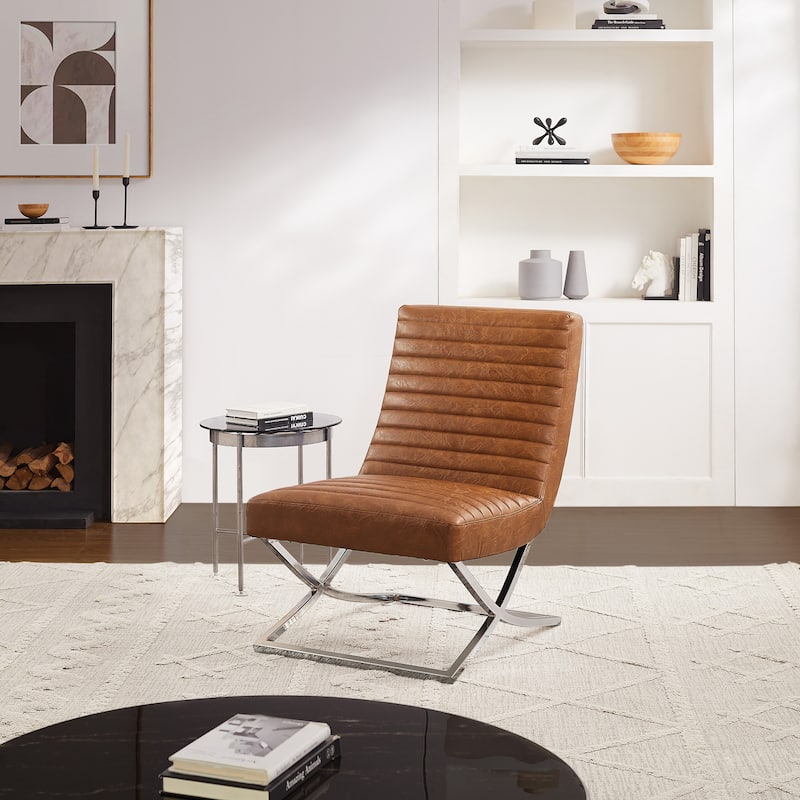 Art Leon Retro Armless Leather Chair