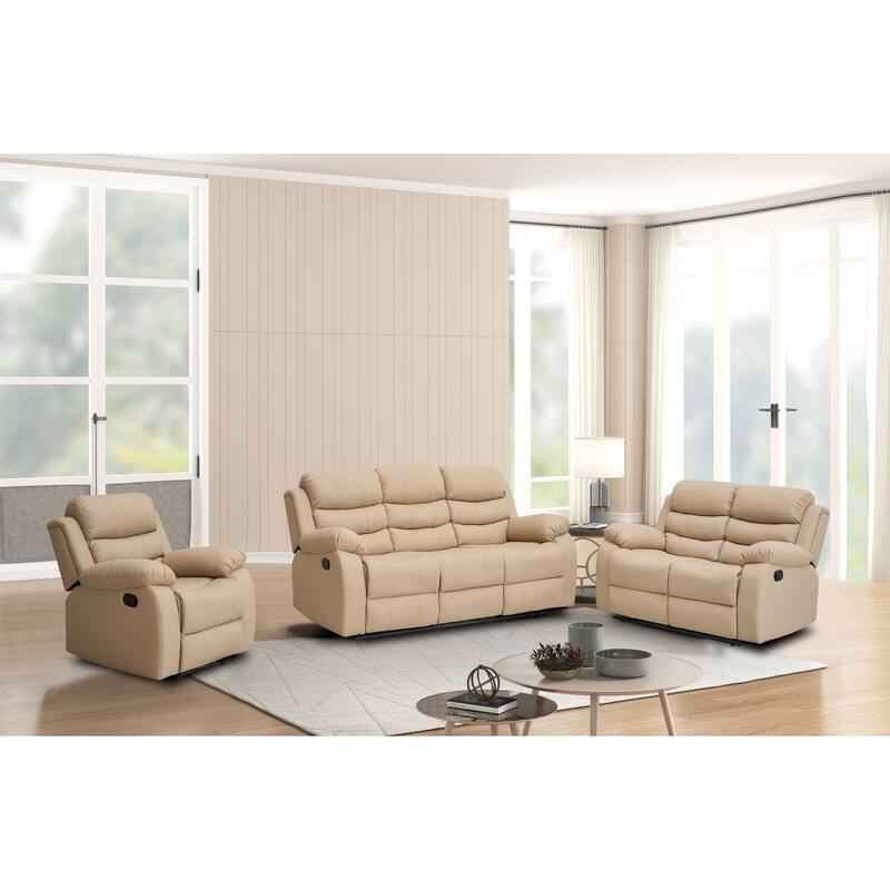 Selena Vinyl 3-Position Comfort Reclining Loveseat