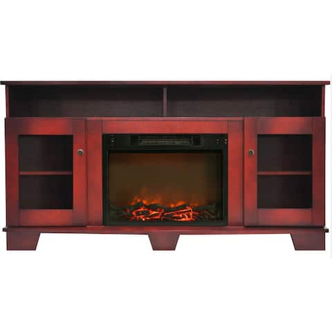 Cambridge Savona Cherry Fireplace Mantel with Electronic Fireplace Insert