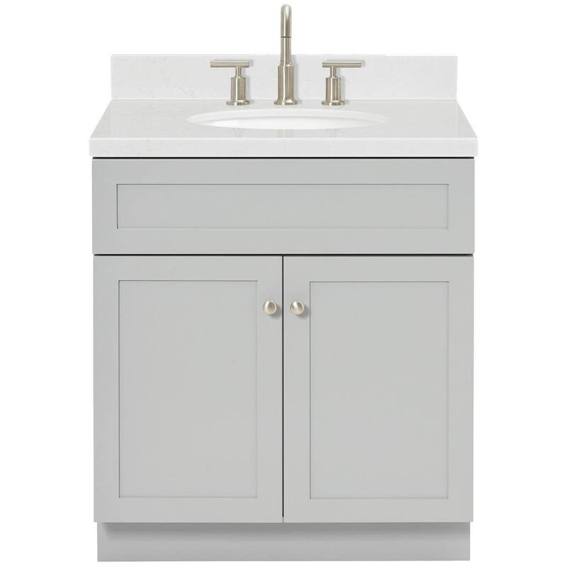 Ariel F030SCQOVO Hamlet 30" Free Standing Single Basin Vanity Set with - Grey