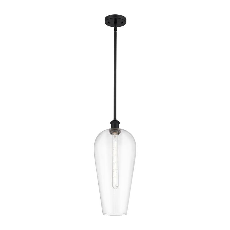 Innovations Lighting Endless Possibilities Ballston - Chelsea - 1 Light 8" Stem Hung Mini Pendant - Clear/Matte Black