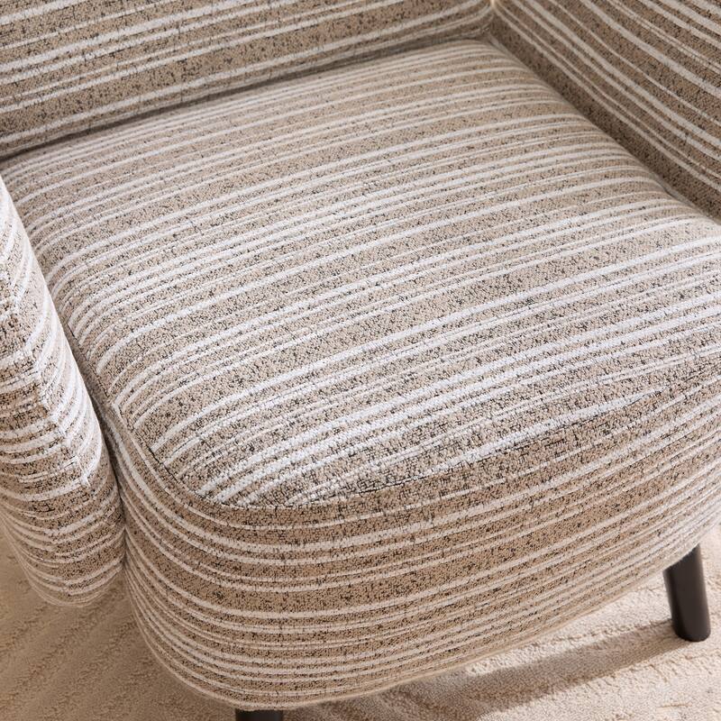 Modern style armchair with sanded fabric